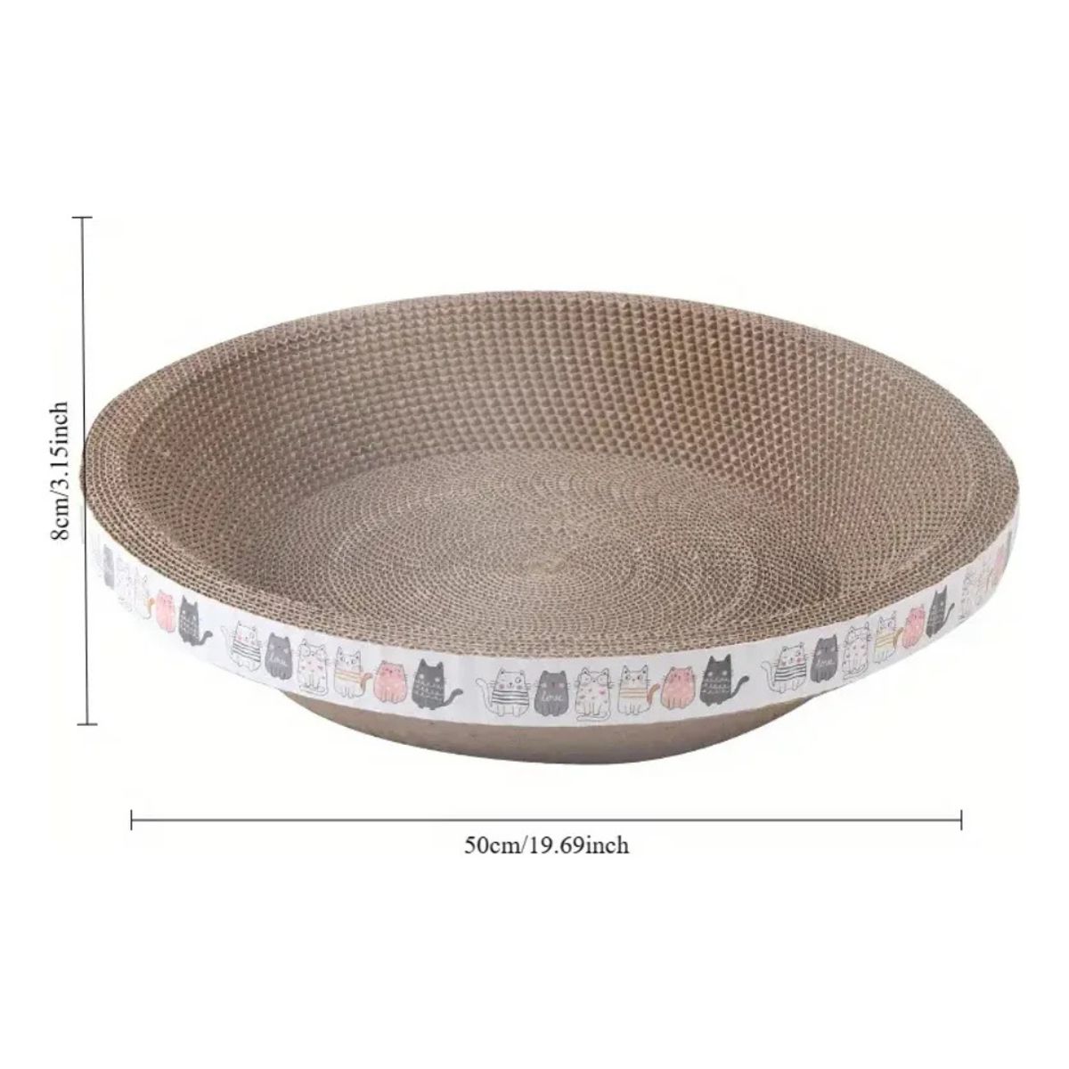 SUKEA - 1pcs Rascador Grande De Cartón Corrugado Para Gatos Redondo 50cm