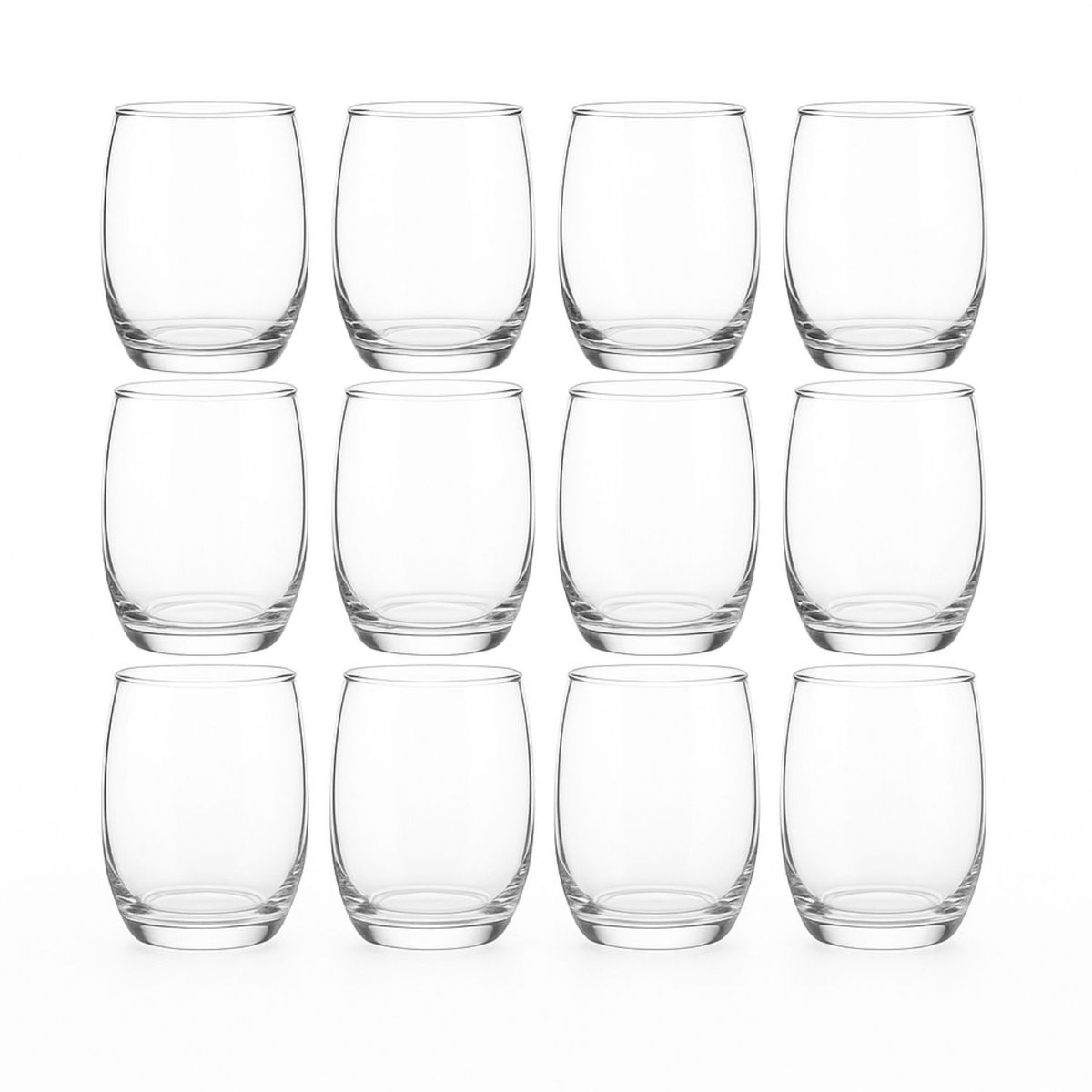 CRISTAR - Set 12 Vasos Altos Mikonos De 460mL Vidrio Transparentes