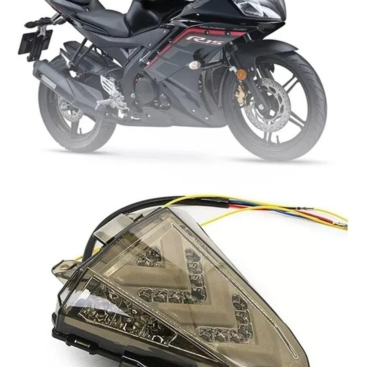 GENERICO - Foco Trasero Para Moto Integrado Yamaha R15 V2
