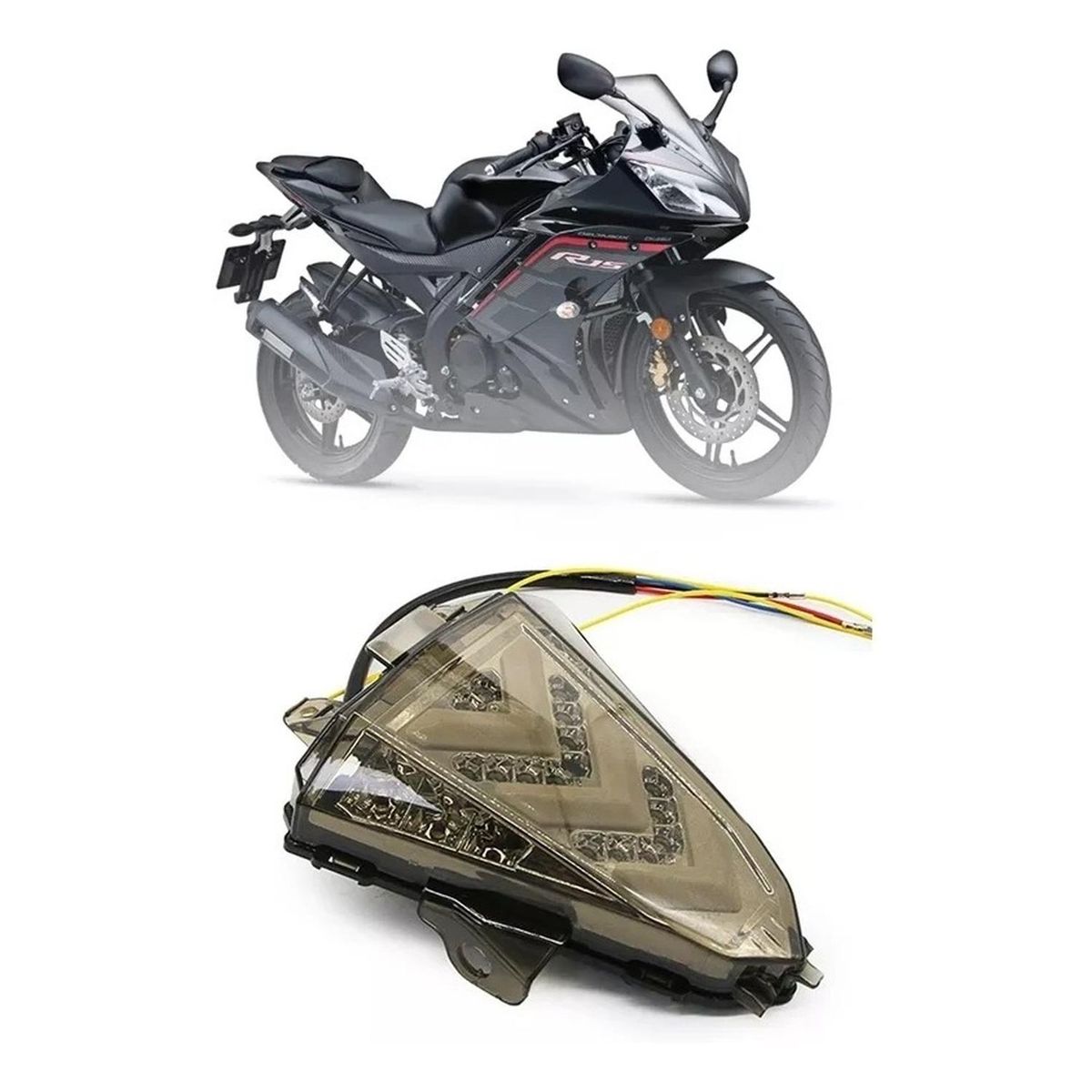 GENERICO - Foco Trasero Para Moto Integrado Yamaha R15 V2