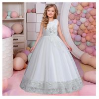 Vestido Bautizo Paje Boda Primera Comunión Mod Margarita Blanco