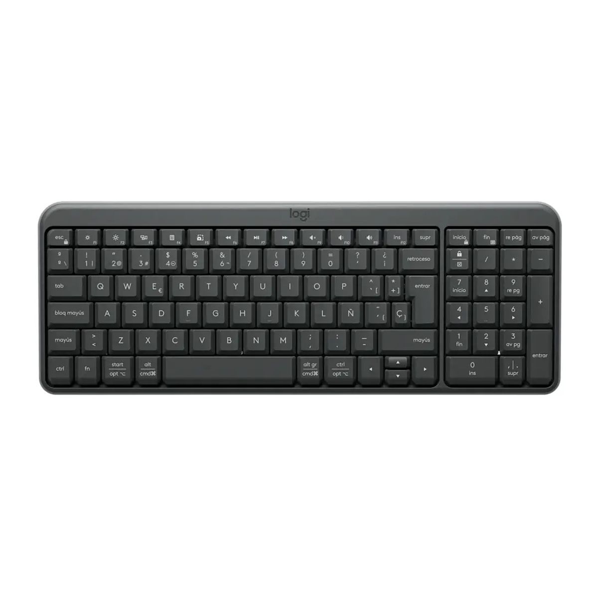 LOGITECH - Teclado Inalámbrico Bluetooth Logitech K250 Negro Negro Español España