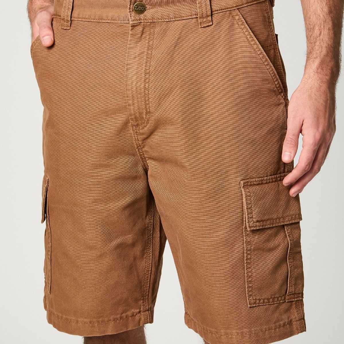 LEE - Short Hombre Cargo Canvas Terracota