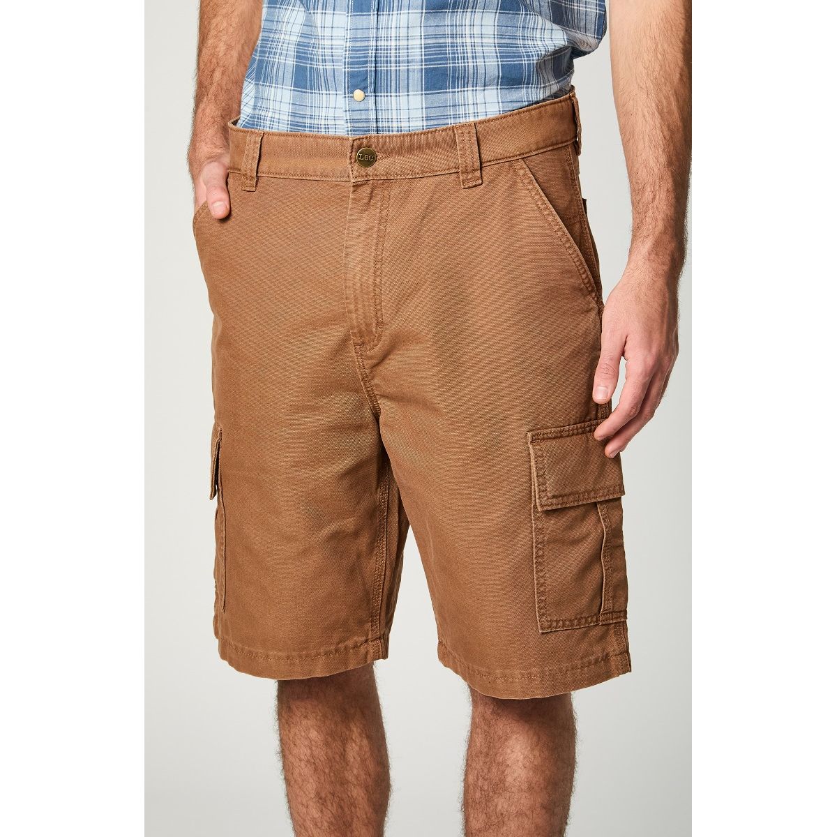 LEE - Short Hombre Cargo Canvas Terracota