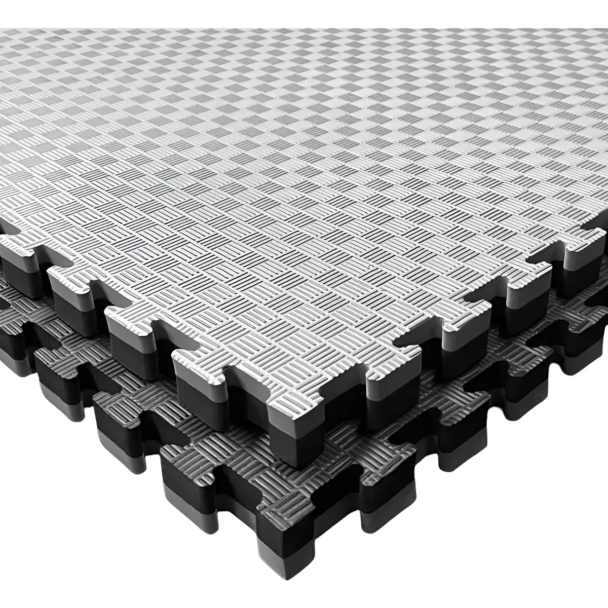 GENERICO - Piso Tatami Goma Eva Alfombra  1mt X 1mt X 2,5 Cm Negro Gris