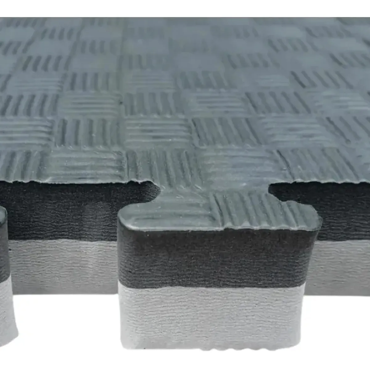 GENERICO - Piso Tatami Goma Eva Alfombra  1mt X 1mt X 2,5 Cm Negro Gris