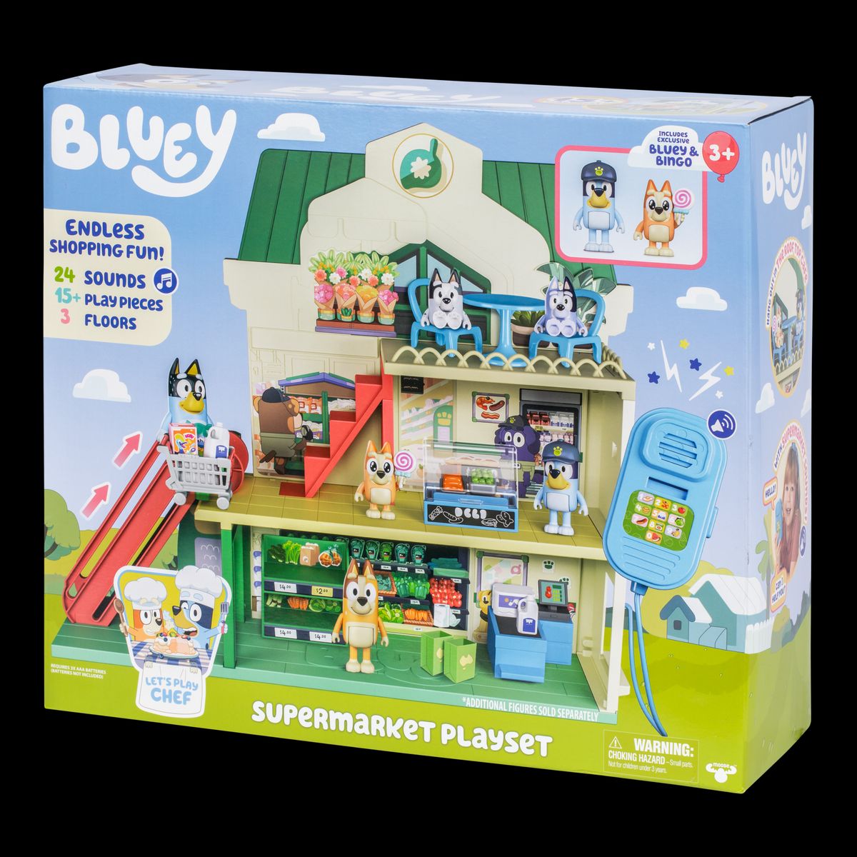 BLUEY - Set De Supermercado 40 Cm Con Figuras Bluey