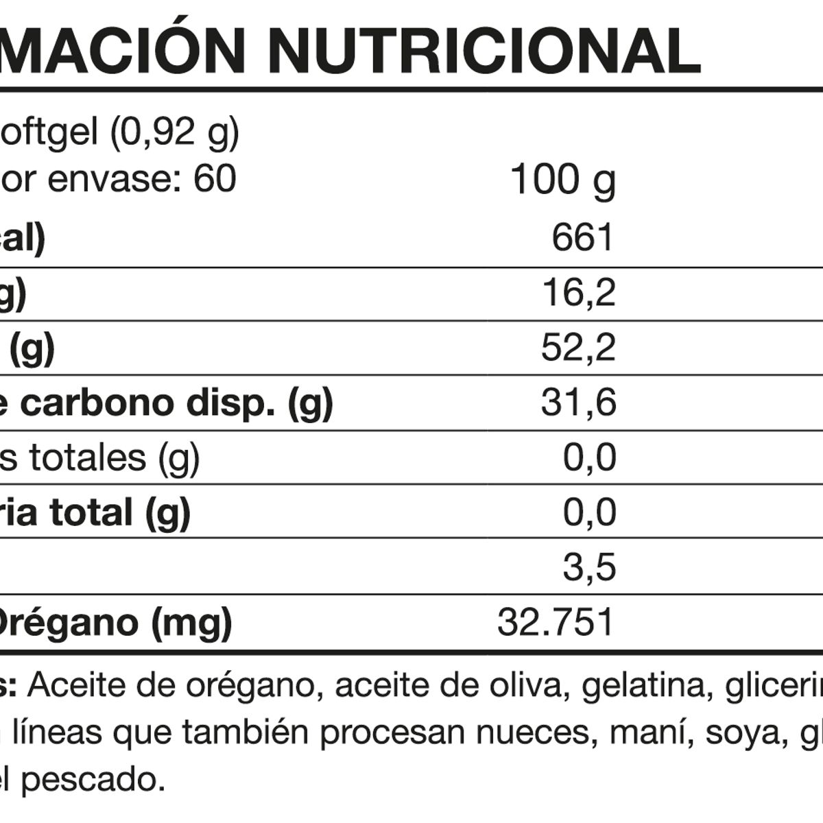 FOODTECH - Aceite de Orégano 120 Softgels - Foodtech