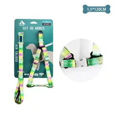 GENERICO - Set de arnés y correa multicolor 15cm120cm
