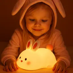 GENERICO - Lámpara Led Recargable Conejo Blanco Espanta cuco