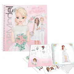DEPESCHE - Libro para colorear + stickers - Top Model Dress me Up Wedding