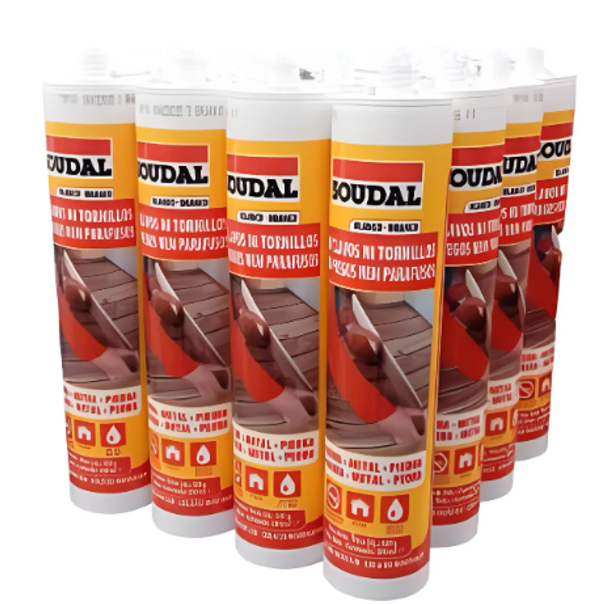 SOUDAL - Silicona De Montaje Blanco 280 Ml. 12 Unidades Soudal