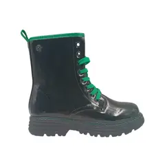 HERIEL - Botín Negro Charol Combat