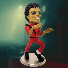 GENERICO - Figura Bobblehead de Michael Jackson Versión Thriller