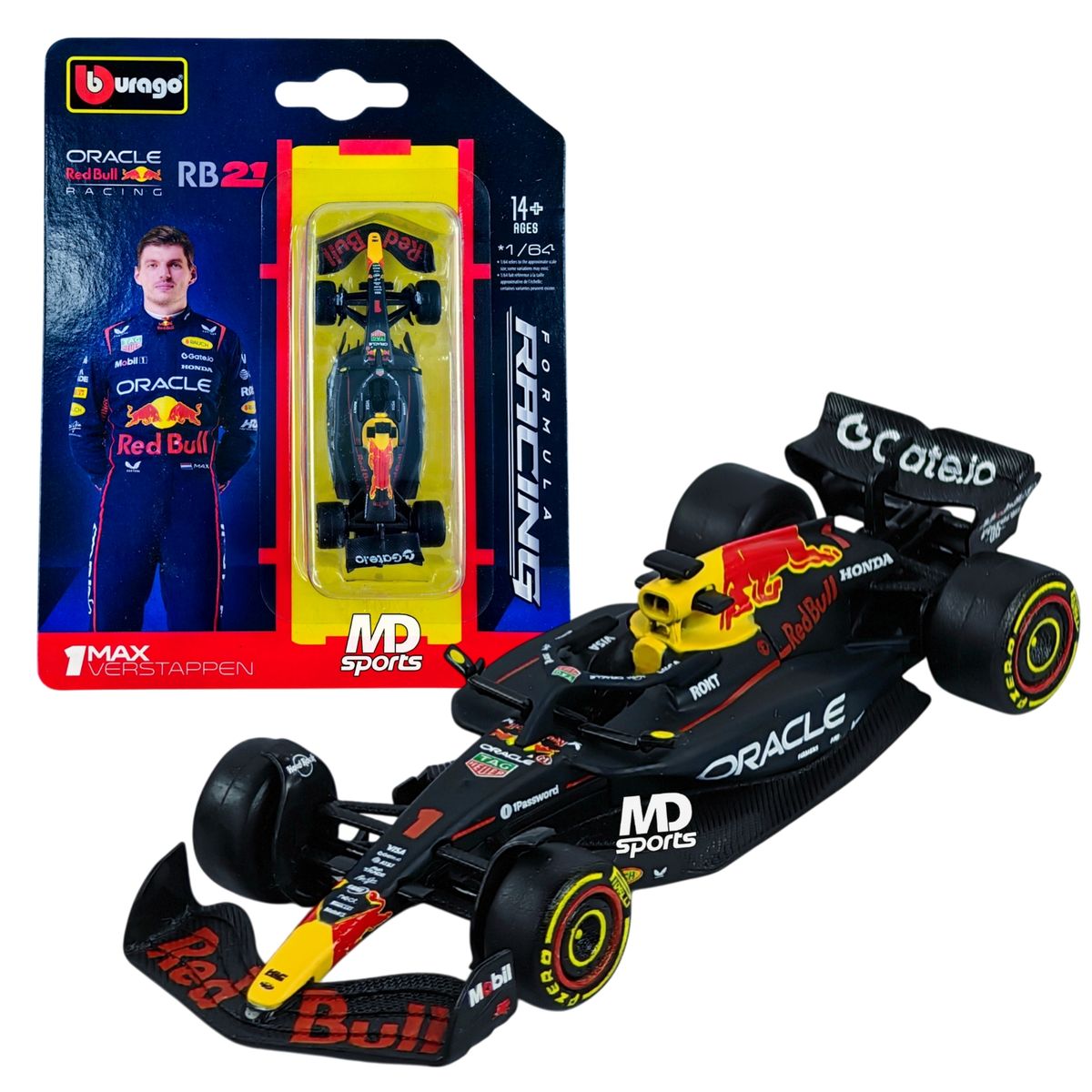 BBURAGO - Auto F1 RedBull RB21 2025 #1 Max Verstappen Caja Normal 1:64