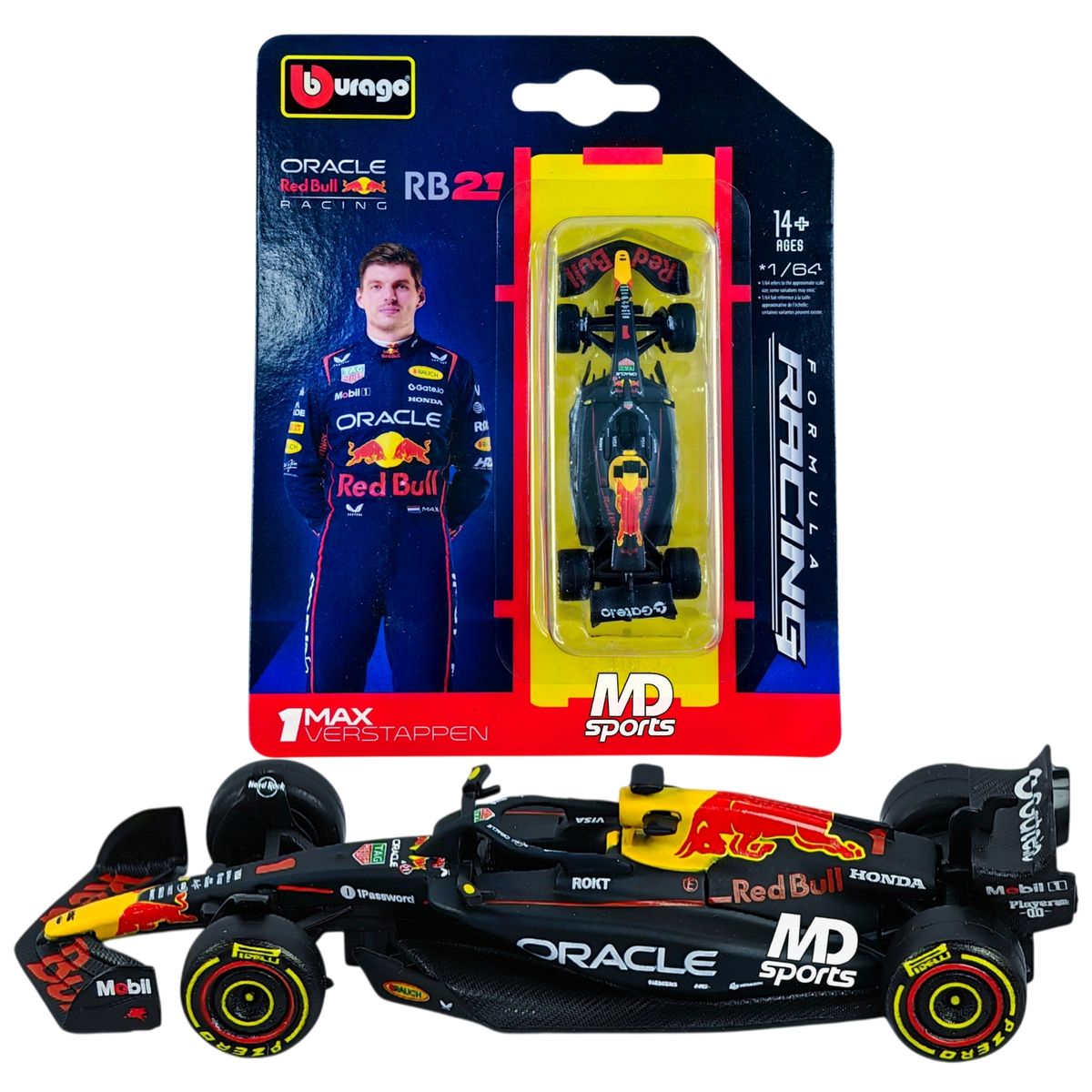 BBURAGO - Auto F1 RedBull RB21 2025 #1 Max Verstappen Caja Normal 1:64