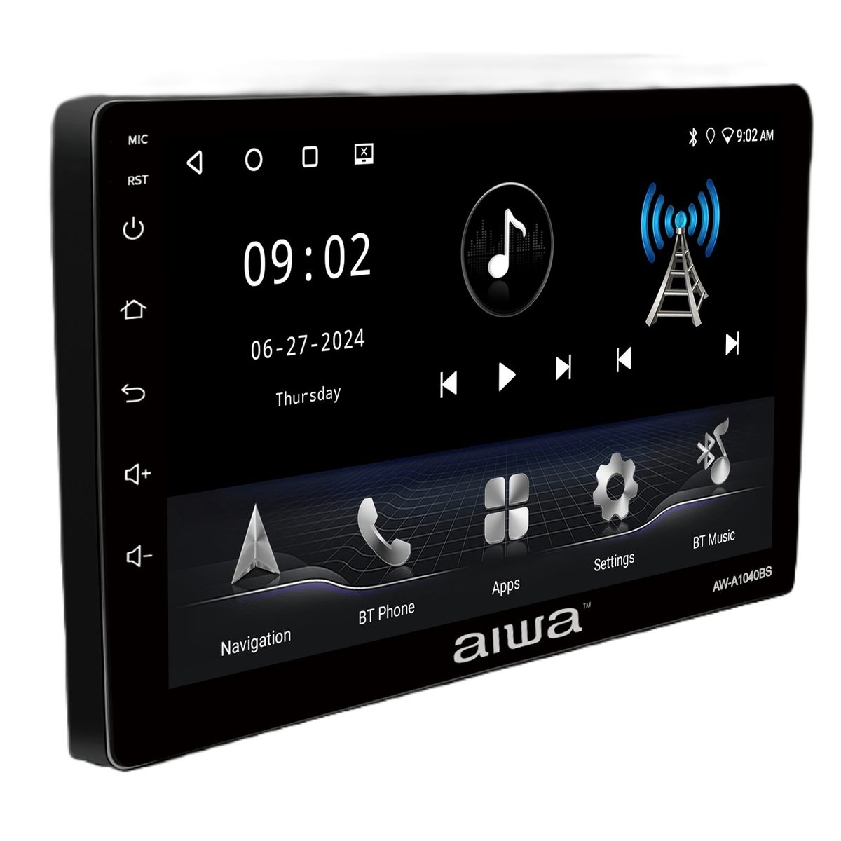AIWA - Radio Auto Android 2 Din QLED 10'' Aiwa 4gb Ram AW-A1040BS