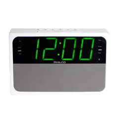 PHILCO - Radio Reloj Dual PAR1018BT-GR Pantalla LED 1.8