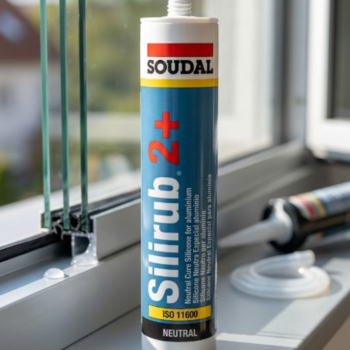 SOUDAL - Silicona Acética Negra 280 Ml. Silirub Ac+ Soudal