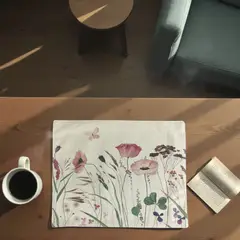 GENERICO - Set 6 Individuales de Lino 35x45 Repelente a Liquido-antimancha md19