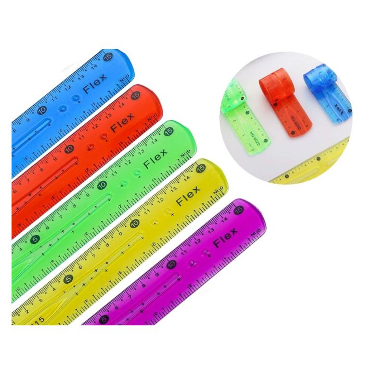 GENERICO - Regla Flexible 20cm Color Morado