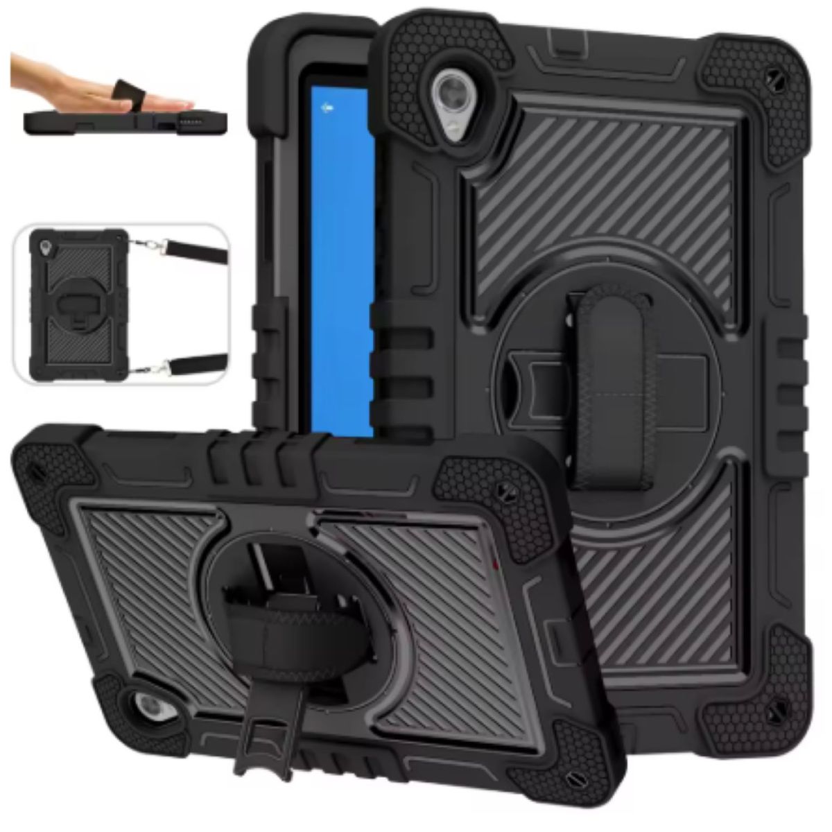 GENERICO - Funda Carcasa Antigolpes 360 Para Tablet A11 2025 8.7 Con Correa