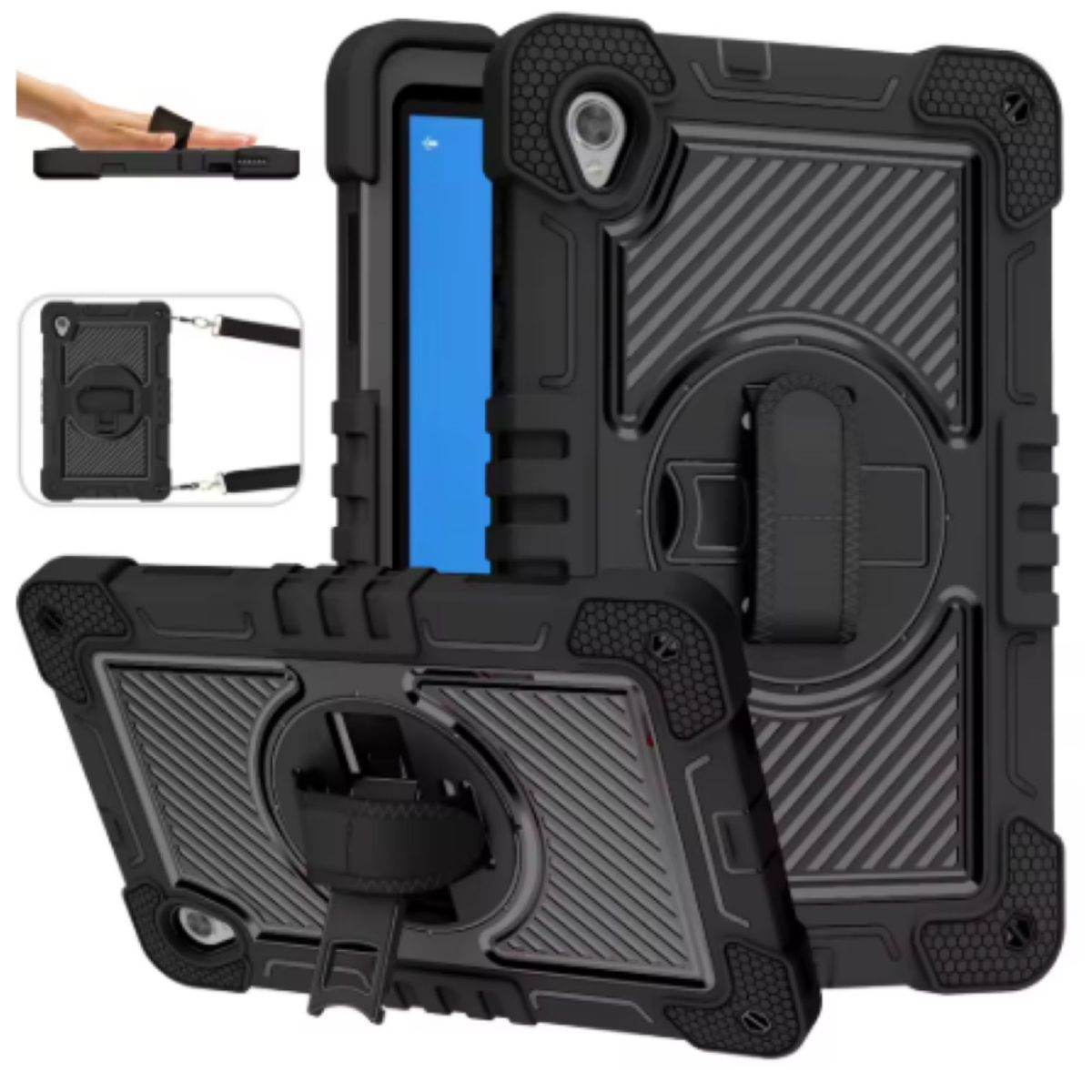 GENERICO - Funda Carcasa Antigolpes 360 Para Tablet A11 2025 8.7 Con Correa