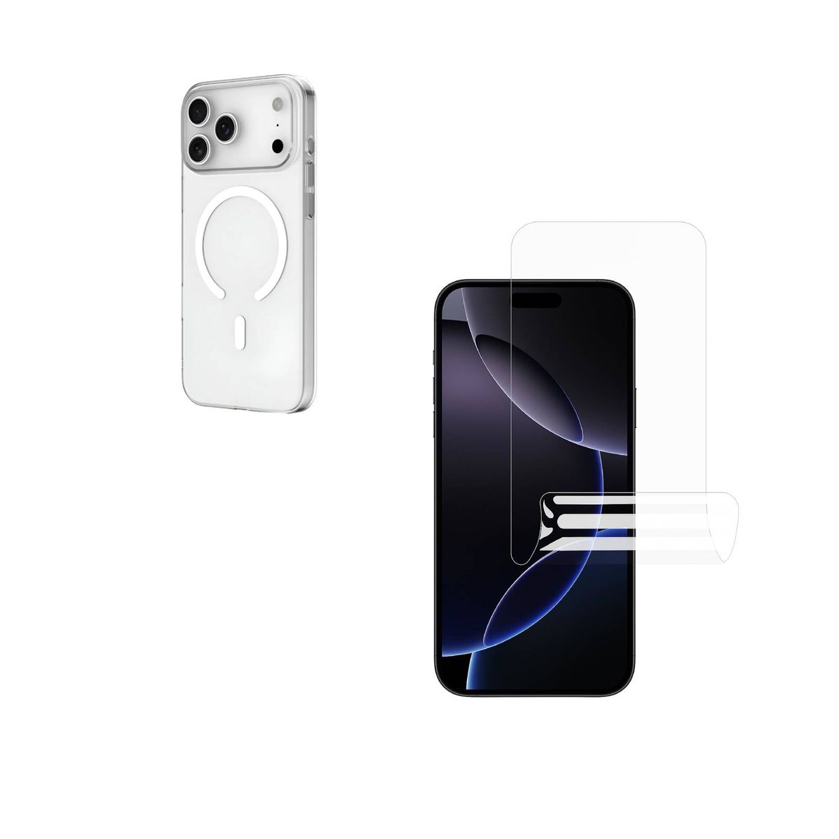GENERICO - Carcasa Mica Lamina Hidrogel Clear Para iPhone 17 Pro Magsafe