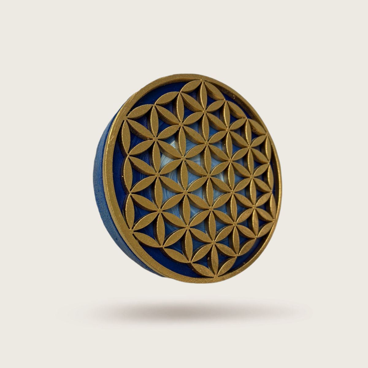 GENERICO - FLOR DE LA VIDA AZUL EN MADERA