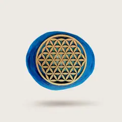 GENERICO - FLOR DE LA VIDA AZUL EN MADERA