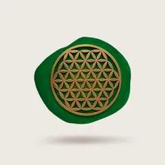 GENERICO - FLOR DE LA VIDA VERDE EN MADERA