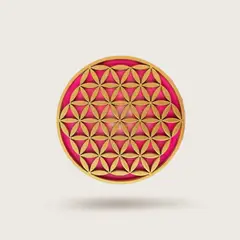 GENERICO - FLOR DE LA VIDA ROSA EN MADERA