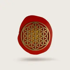 GENERICO - FLOR DE LA VIDA ROJA EN MADERA