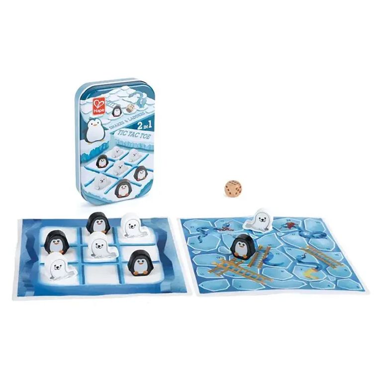 Juego Portatil 2En1 Tic Tac Toe/Escaleras & Serpientes