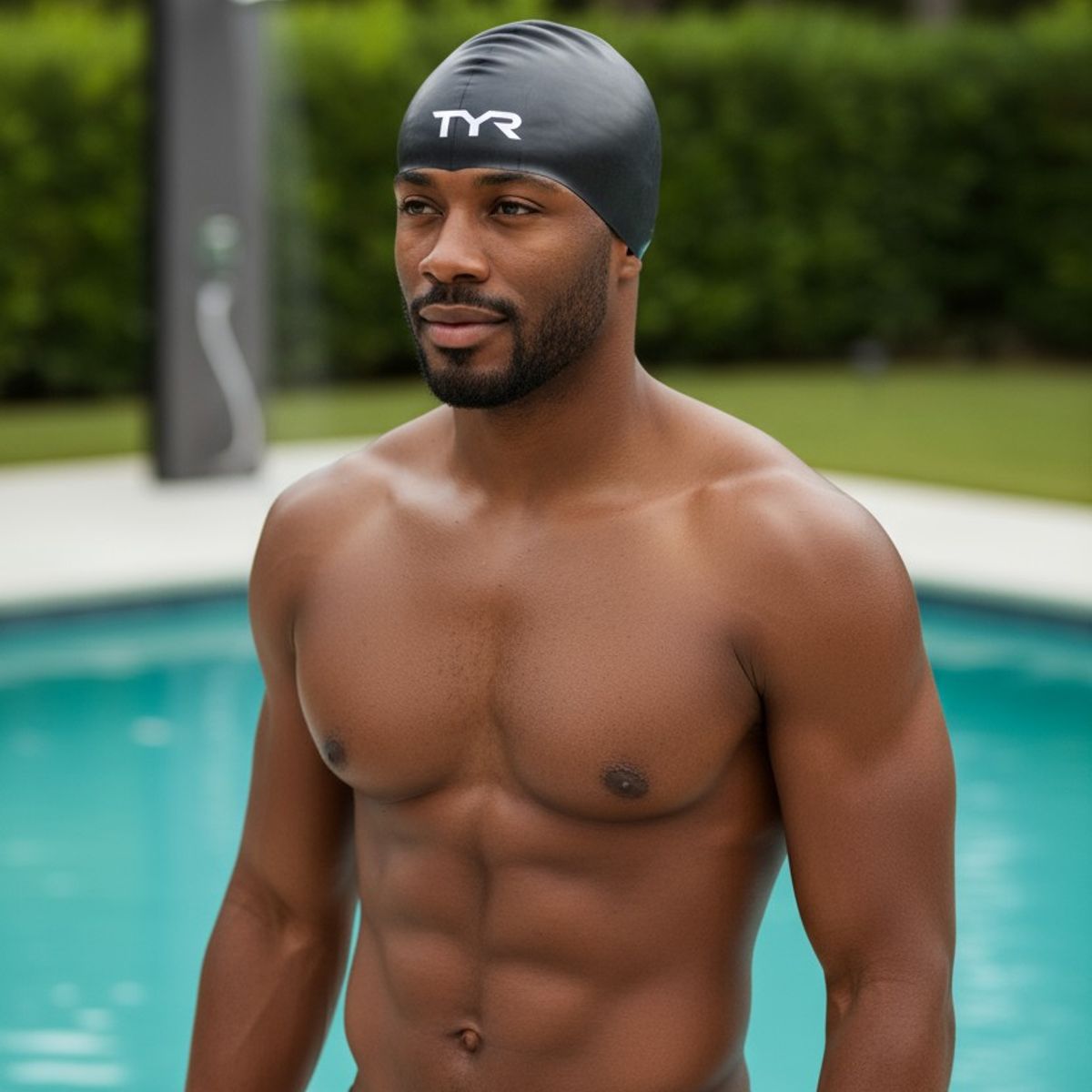 TYR - GORRO NATACION TYR SILICONA NEGRO