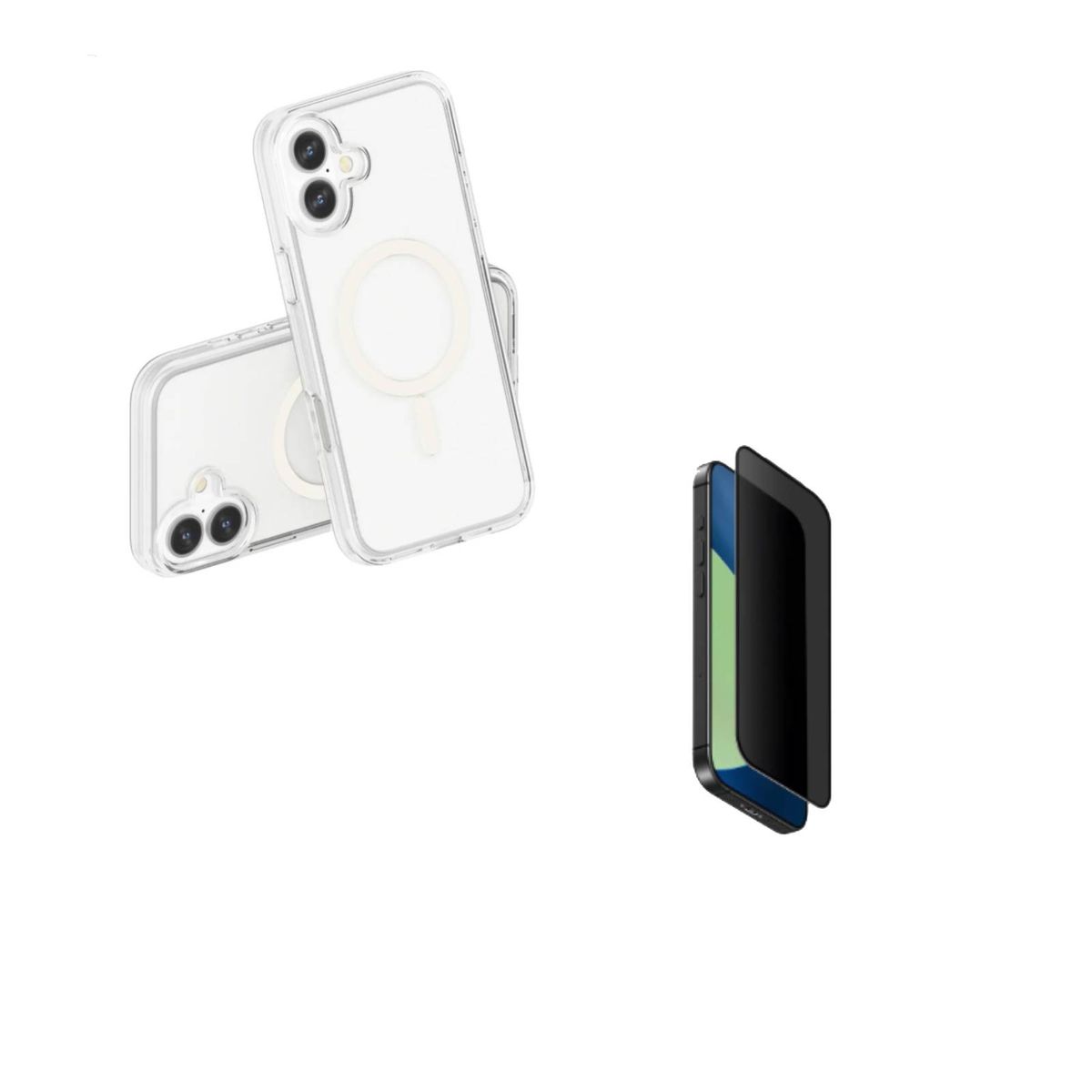 GENERICO - Carcasa Mica Lamina Vidrio Antipiesa Para iPhone 17 Magsafe