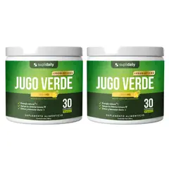 SUPLIDAILY - Jugo Verde Detox con Probióticos y Superalimentos Pack x2.
