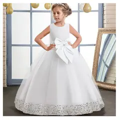 ALMA & DECO - Vestido Primera Comunión Bautizo Paje Boda Mod Elizabeth Blanco