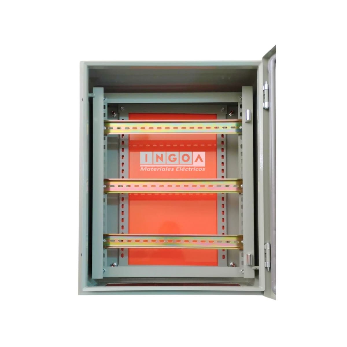 LEXO - Gabinete Tablero Metalico 500x400x200mm C/Chasis 43Mod IP65 Ral 7032