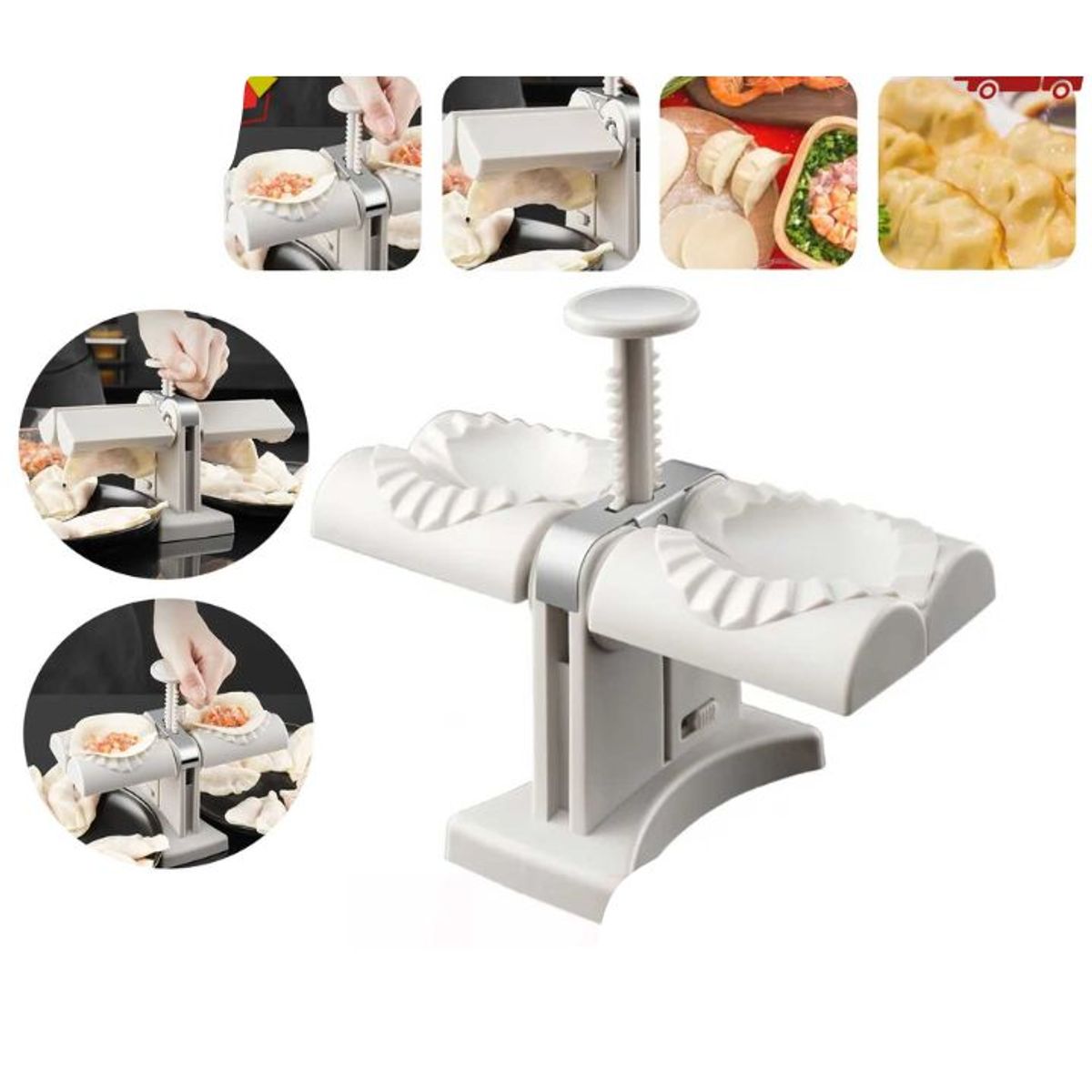 GENERICO - Maquina Para Hacer Empanadas Doble 8Cm