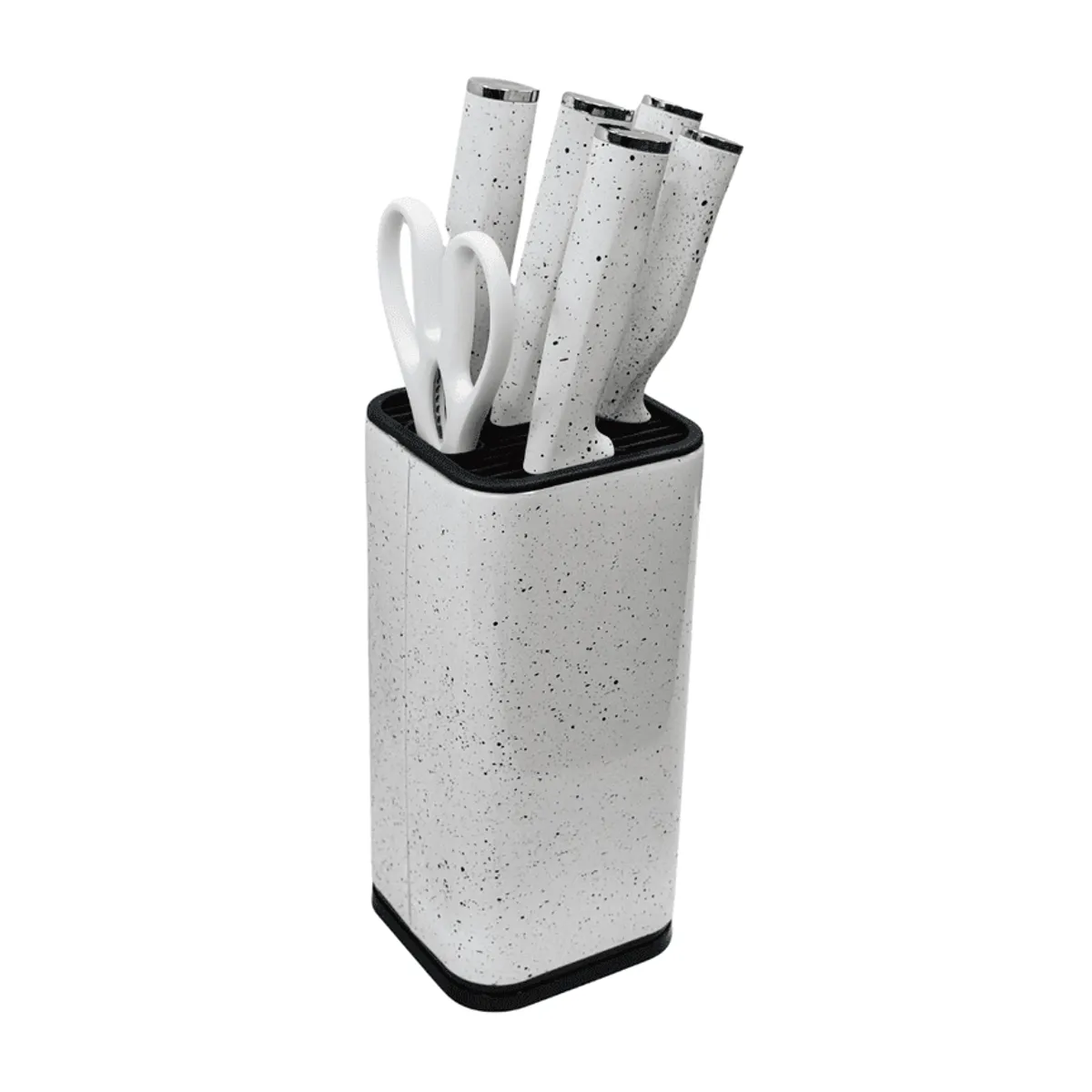 GENERICO - Set de Cuchillos 7 Piezas – Acero Inoxidable con Soporte