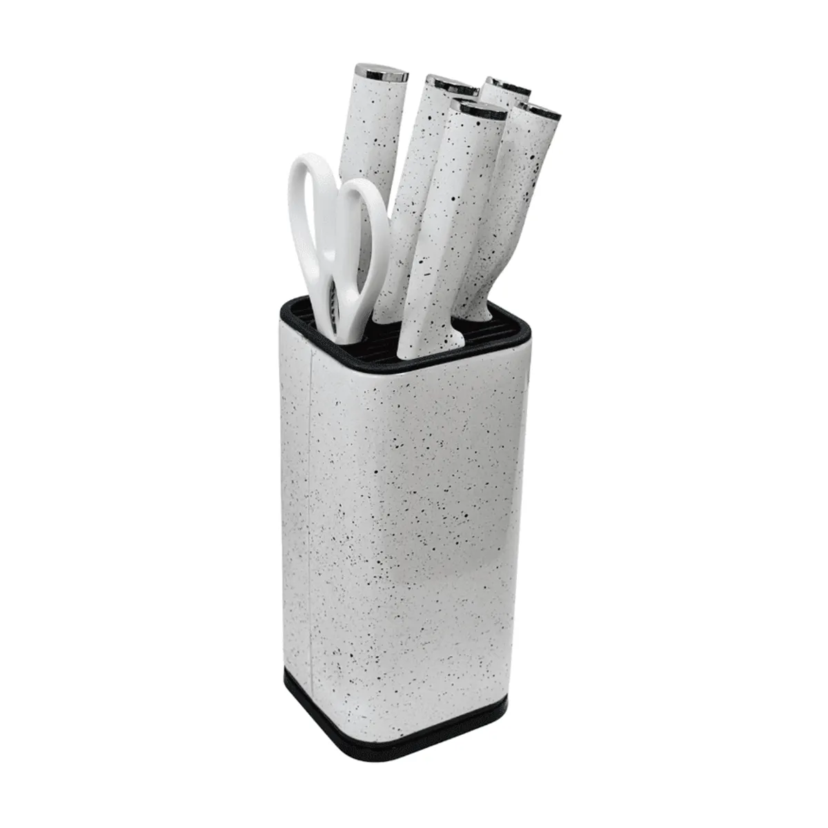 GENERICO - Set de Cuchillos 7 Piezas – Acero Inoxidable con Soporte