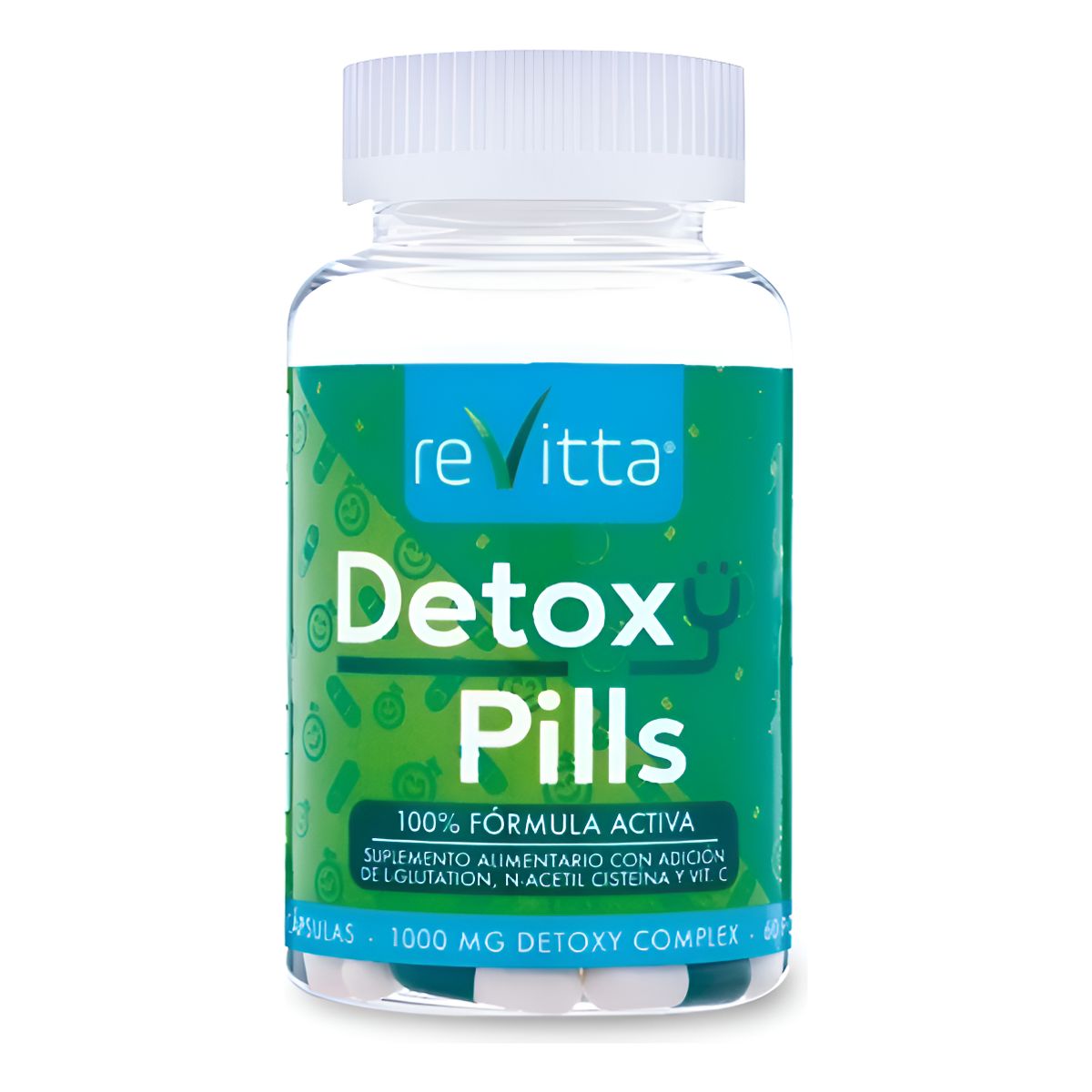 REVITTA WELLNESS - Complejo Detox Y Antioxidante Detoxy Pills 120 Cápsulas