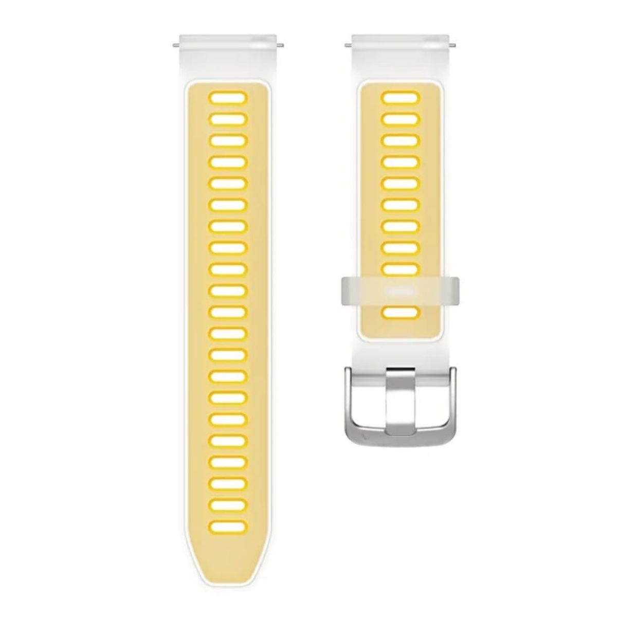 GENERICO - Correa 20mm Bicolor Compatible Galaxy/huawegt/garmin 2 Cm AMARILLO