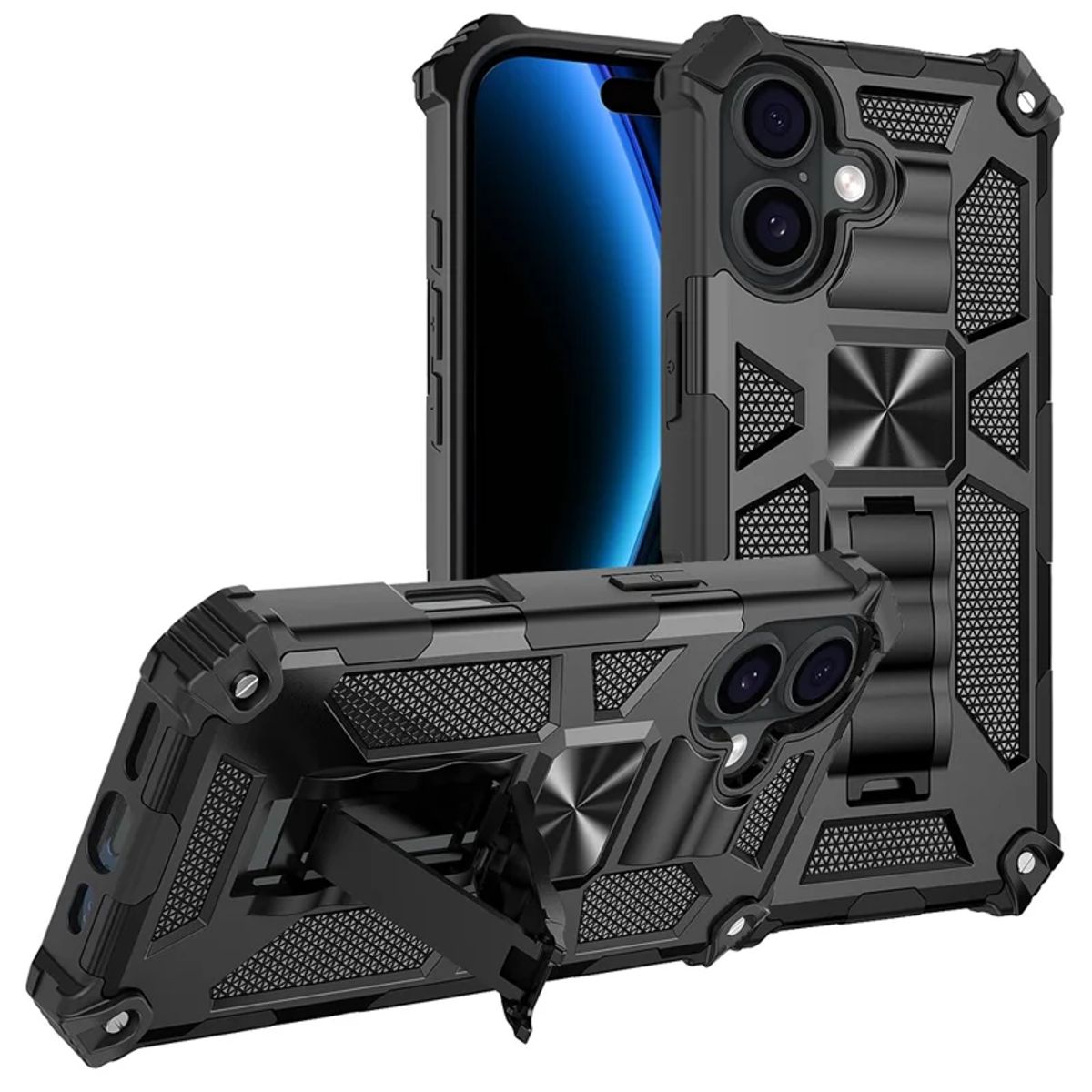 GENERICO - Carcasa para Antigolpe Reforzada para iPhone 17 - Negro