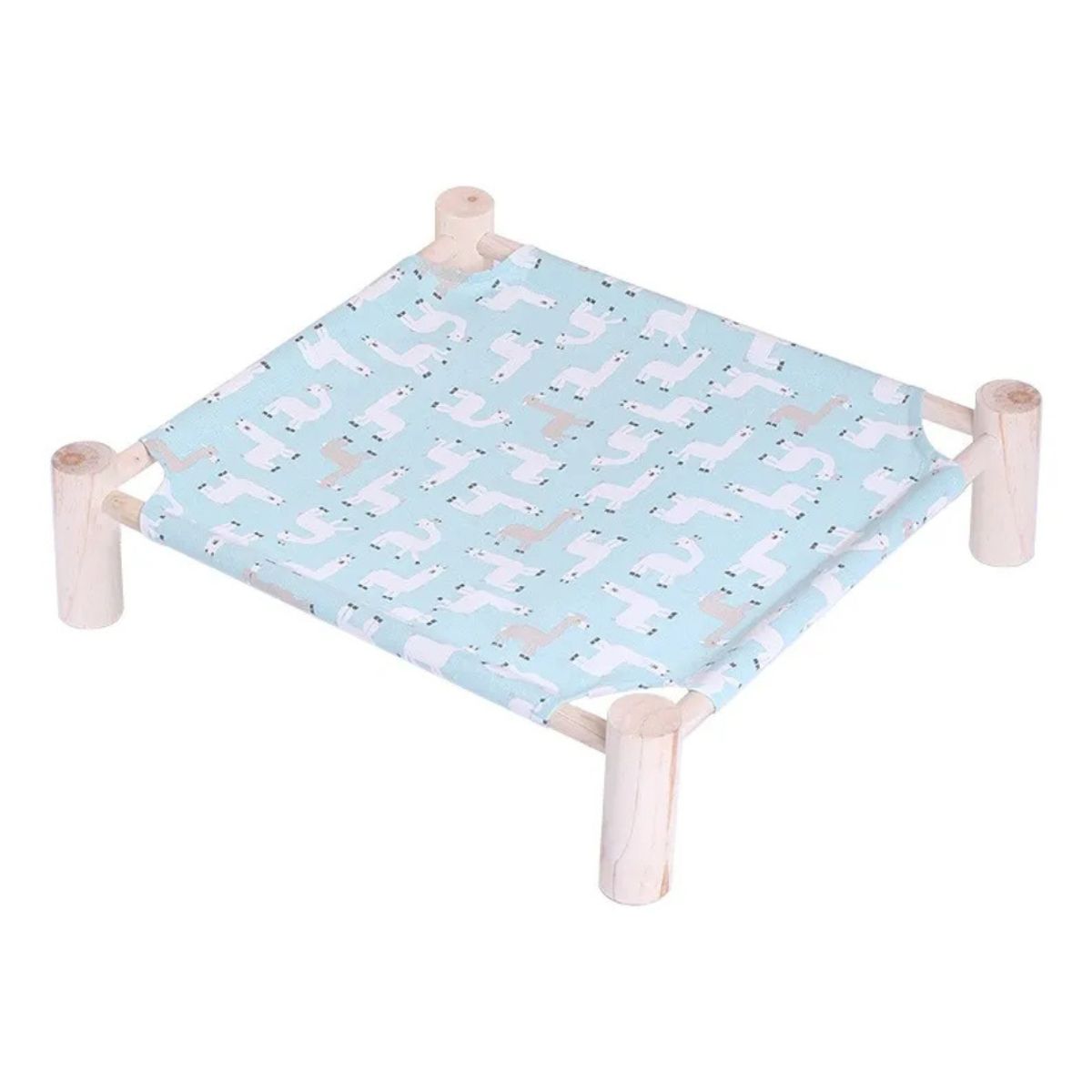 SUKEA - Cama Elevada Altura Refrescante Estampado Para Mascotas Azul LLamas