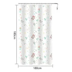 GENERICO - Cortina de ducha con estampado de pajaros