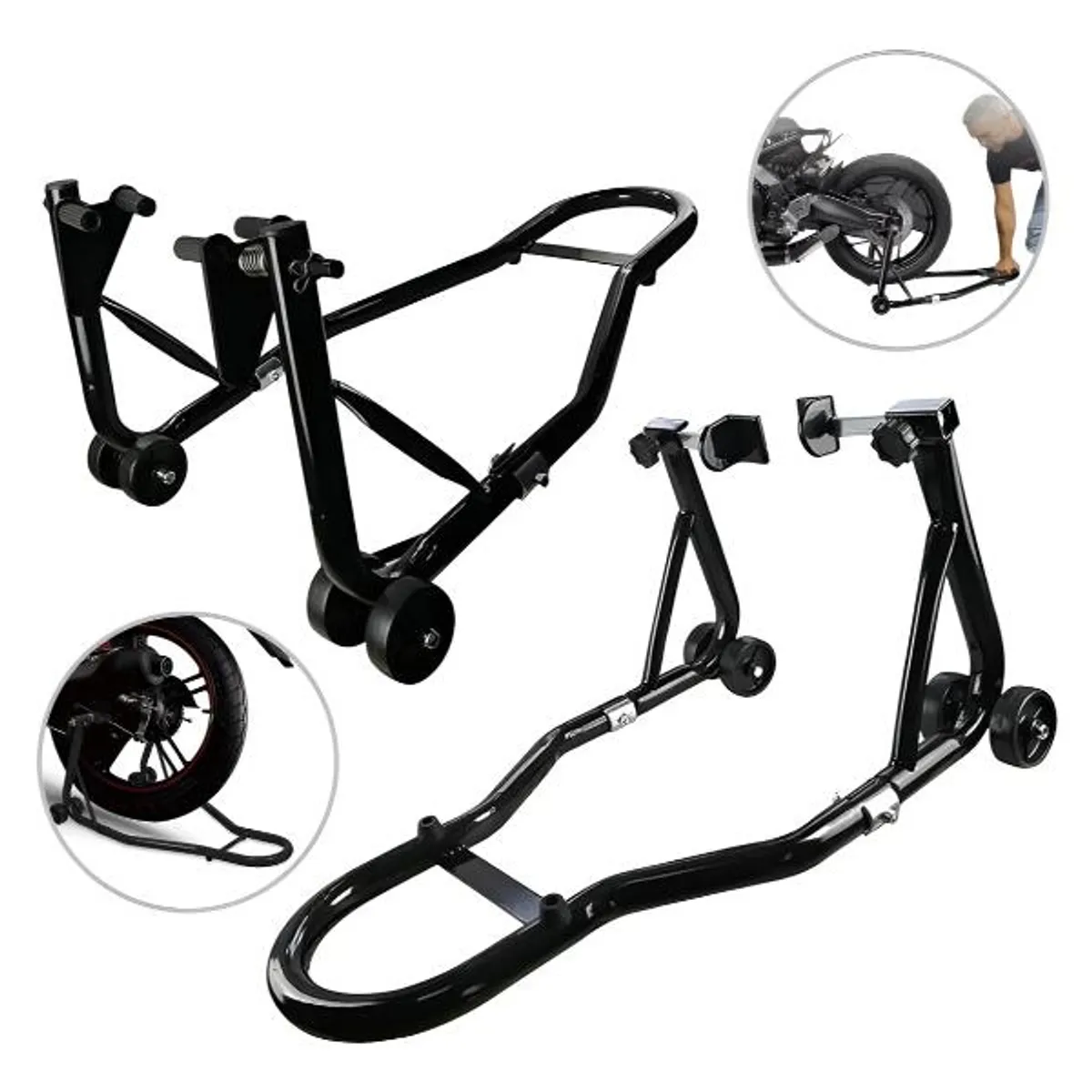 GENERICO - Caballete Para Motos Soporte Elevador Trasero Y Delantero