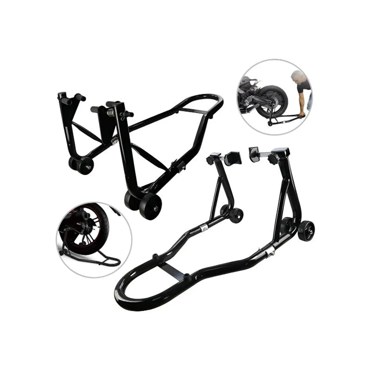 GENERICO - Caballete Para Motos Soporte Elevador Trasero Y Delantero