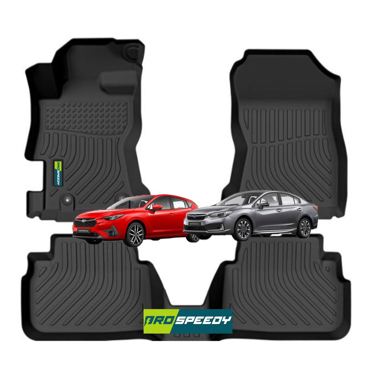 GENERICO - PISOS CALCE PERFECTO PROSPEEDY SUBARU IMPREZA 2018-2023 3PIEZAS